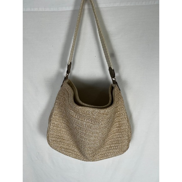 Stella & Dot Handbags - Stella And Dot Ellie Hobo Bag Retired Metallic/Straw Crossbody 2 Way Strap NEW